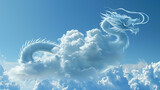 空に浮かぶ雲の形の龍