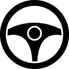 Sticker - B&W illustration of steering icon.