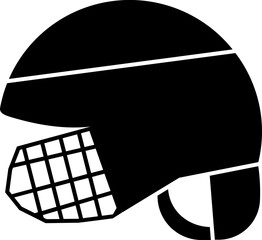 Wall Mural - Illustration of sports helmet glyph icon.