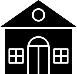 Sticker - Home icon or symbol in b&w color.