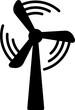 Flat style windmill icon or symbol.