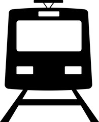 Sticker - Flat style train icon or symbol.