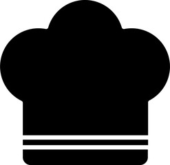 Sticker - Chef hat icon in b&w color.