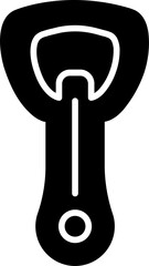 Poster - Bottle opener icon in b&w color. 