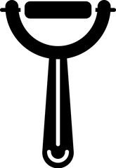 Poster - Peeler glyph icon or symbol.