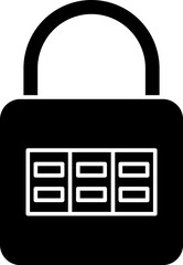 Poster - Flat style digital lock icon or symbol.