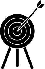 Poster - Dartboard with arrow icon or symbol.