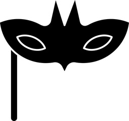 Poster - Flat style masquerade glyph icon.