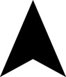 Location arrow icon in black color.