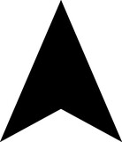 Fototapeta Sport - Location arrow icon in black color.