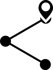 Poster - Route location icon or symbol.