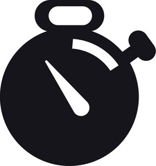 Sticker - Alarm Clock glyph icon in flat style.