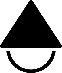 Sticker - Asian bamboo hat icon or symbol.