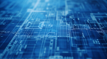 Closeup of architecture blueprint.