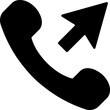 Vector illustration of outgoing call icon.