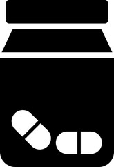 Wall Mural - Illustration of medicine bottle glyph icon.