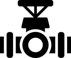 Sticker - B&W illustration of main pipeline icon.