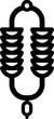 High voltage electrical insulator icon.