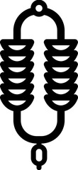 Poster - High voltage electrical insulator icon.