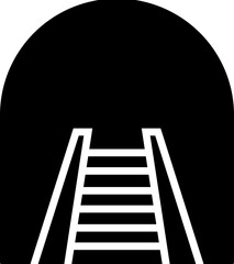 Sticker - Tunnel road icon in flat style.