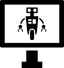 Poster - Robot controlled by computer icon