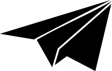 Sticker - Paper plane icon in flat style.