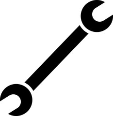 Wall Mural - Wrench glyph icon or symbol.