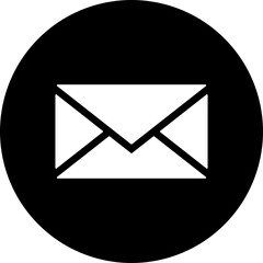 Poster - Flat mail or envelope icon in b&w color.