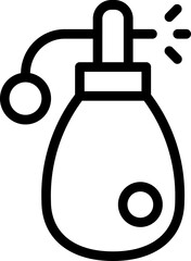 Sticker - Isolated perfume bottle icon in line art.