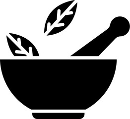 Poster - Illustration of mortar or pestle flat icon.