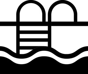 Sticker - Illustration of swimming pool icon or symbol.