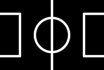 Sticker - Football field glyph icon or symbol.