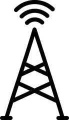 Canvas Print - Vector illustration of signal tower or antenna.