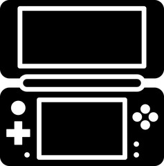 Sticker - flat illustration of game console icon or symbol.