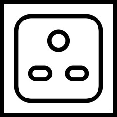 Poster - Socket icon in line art.