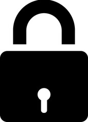 Wall Mural - Padlock icon in b&w color.