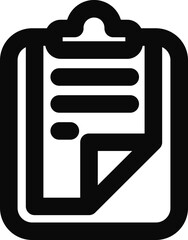 Poster - Illustration of Clipboard icon in line art.