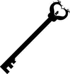 Poster - Vector illustration of love key icon.