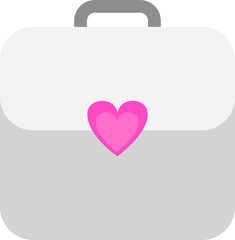 Canvas Print - Loving handbag icon in pink and gray color.