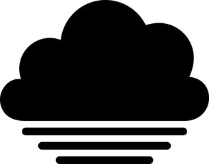 Poster - Illustration of Cloud icon in black color.