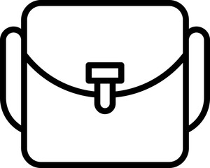 Sticker - Sling or Side Bag icon in black line art.