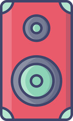 Poster - Isolated speaker icon in flat style.