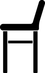 Canvas Print - Chair Or Ripley Stool Icon In Black And White Color.