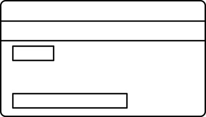 Poster - Payment Card Icon In Black Line Art.