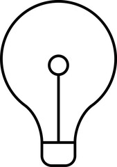 Canvas Print - Line art illustration of Light bulb icon.