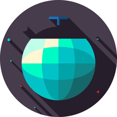 Poster - Vector illustration of Disco light ball icon.