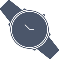 Wall Mural - Flat Style Wristwatch Icon Or Symbol In Blue And White Color.