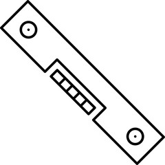 Wall Mural - Line art illustration of Spirit Level icon.