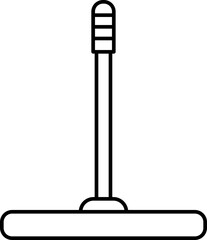 Poster - Line art wiper icon in thin line art.