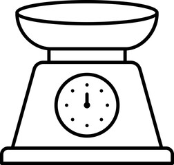 Poster - Weight scale icon in line art.